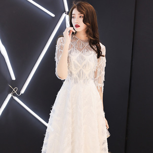 礼服日常可穿2024新款时尚气质高贵显瘦年会晚宴宴会聚会连衣裙