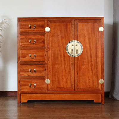 香樟木卧室儿童衣柜中式