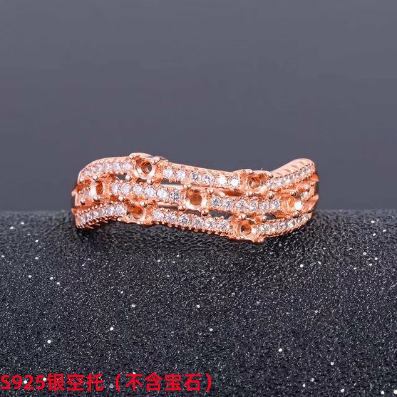 银饰品戒指翡翠碧玺透辉石玉髓
