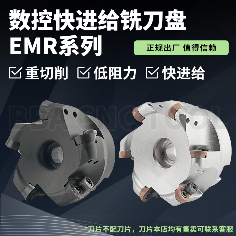 EMR平面圆鼻铣刀盘CNC加工中心铣床刀盘 R5R6R8 50/63/80/100/125