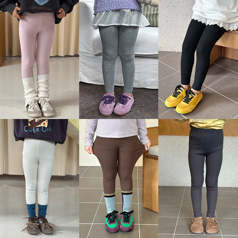 新款儿童裤子秋季女童高弹舒适精棉螺纹百搭纯色修身打底裤紧身裤,童装/婴儿装/亲子装,裤子,淘宝优惠券,粉丝福利购,淘宝优惠卷