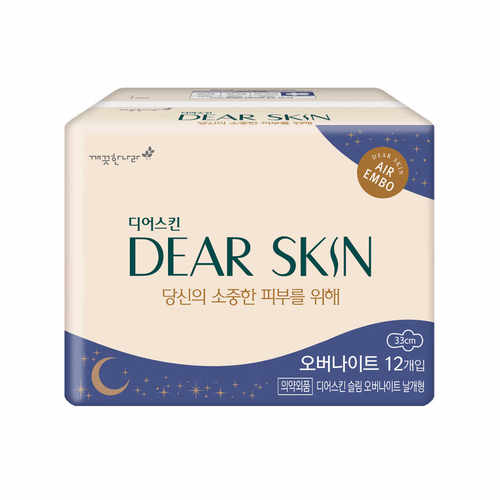 韩国进口Kleannara可绿纳乐3D立体透气卫生巾加长夜用330mm12片