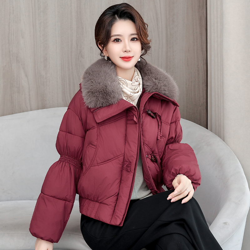 2025新款羽绒棉服韩版冬季中年宽松大码棉衣轻薄短款保暖女士外套
