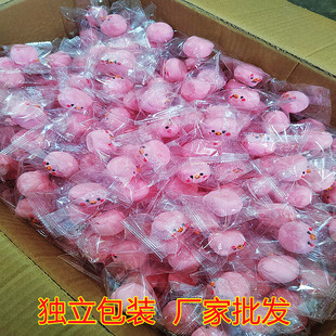 网红小猪棉花糖烘焙蛋糕装 饰咖啡奶茶伴侣糖果零食批发摆摊商用
