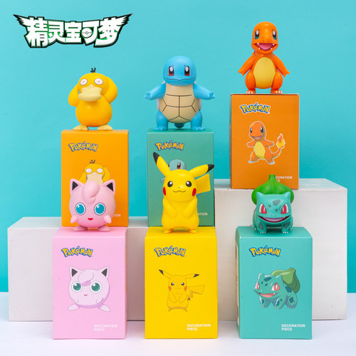 正版宝可梦摆件可达鸭潮流盲盒神奇宝贝皮卡丘模型公仔手办玩具