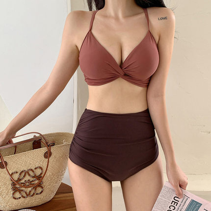 2023新款韩版三角泳衣女性感修身BIKINI分体比基尼游泳衣一件代发