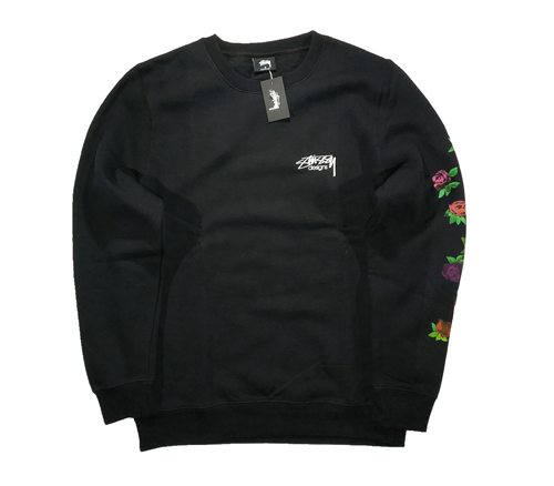 STUSSYROSESCREWNECKSWEATSHIRT