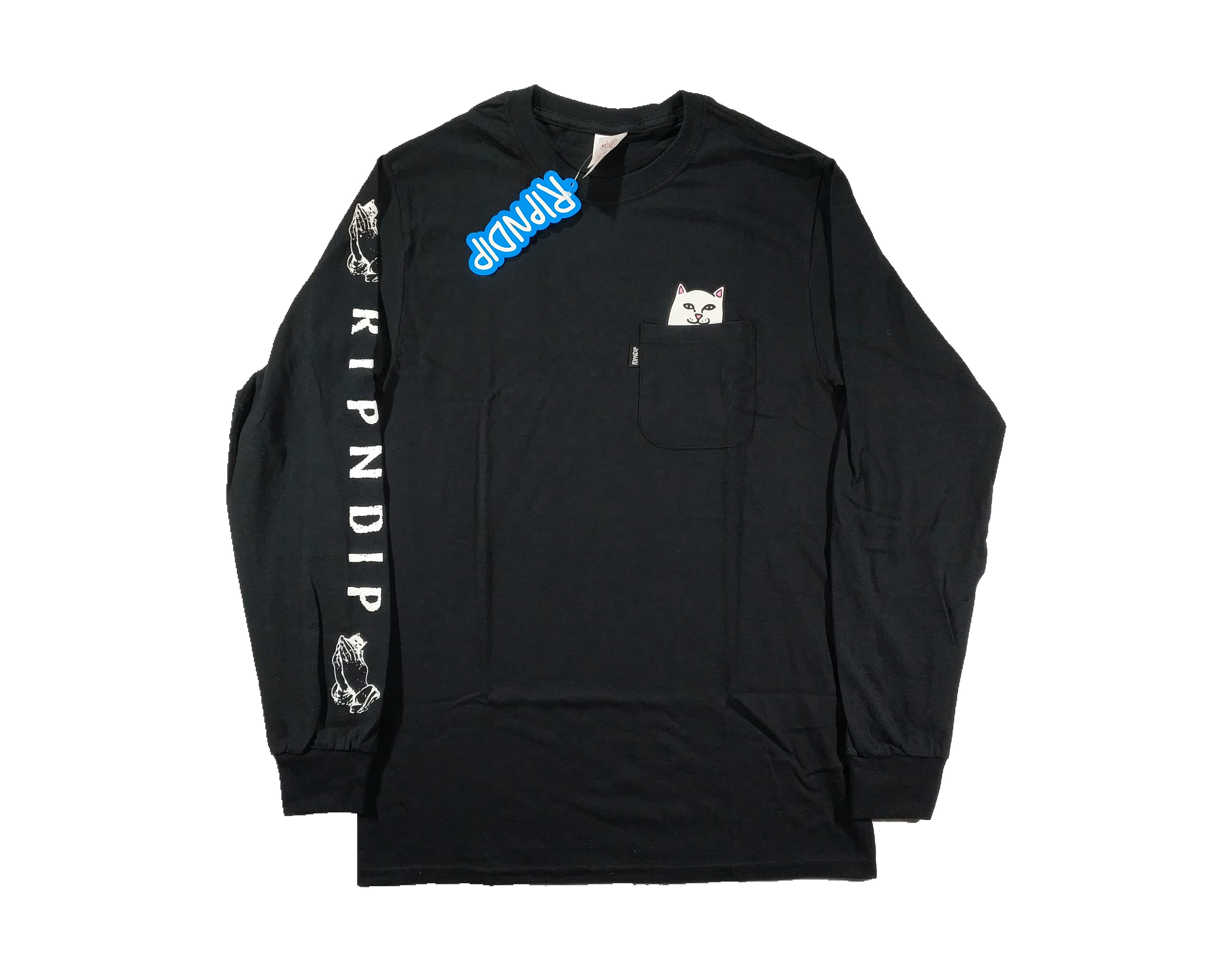 【现货】RIPNDIP Lord Nermal Long Sleeve 口袋贱猫猫咪长袖Tee