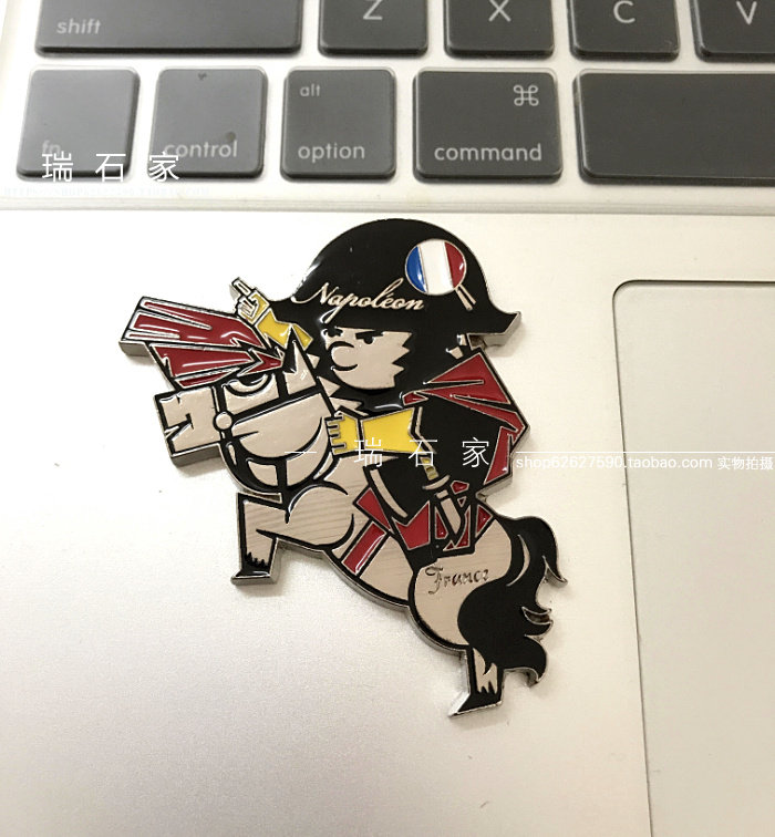 海外购 法国拿破仑锌合金冰箱贴 历史卡通人物 收藏强力磁贴