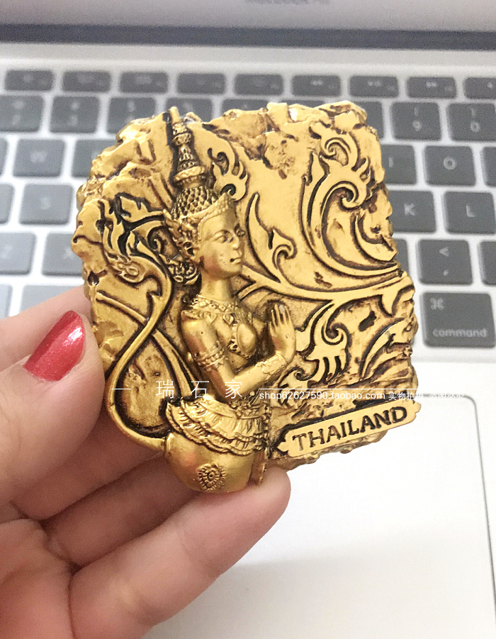 泰国金佛神像树脂冰箱贴立体磁贴旅行纪念品 满39包邮