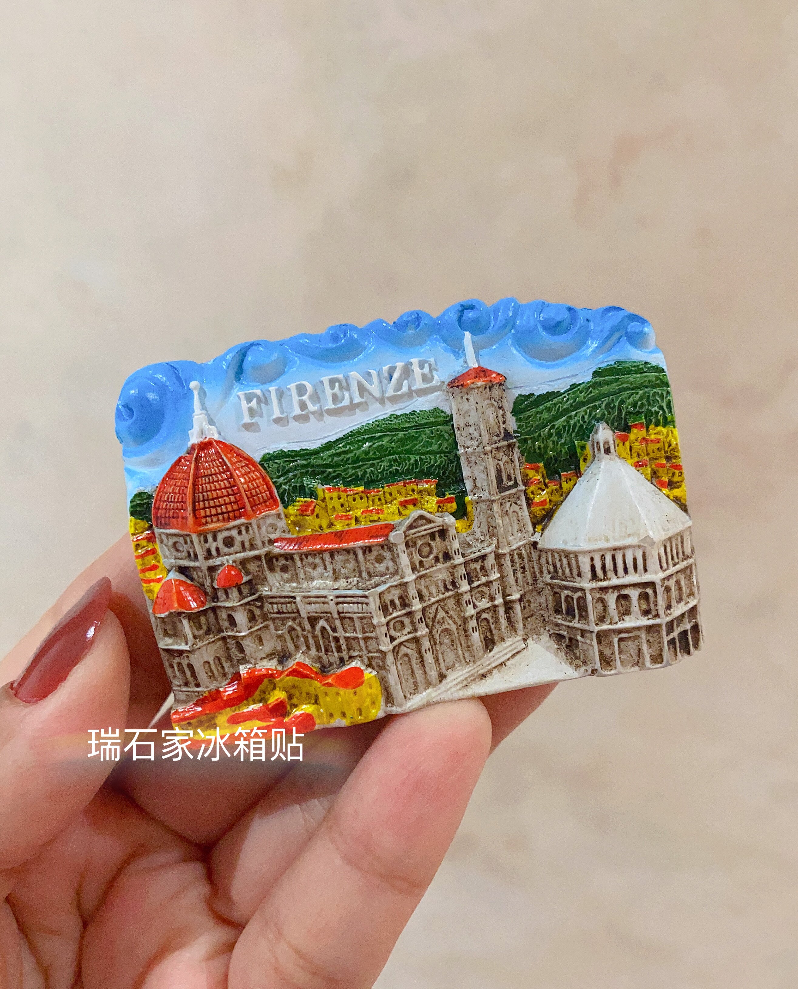 意大利firenze立体冰箱贴世界艺术之都文化名城翡冷翠纪念品收藏