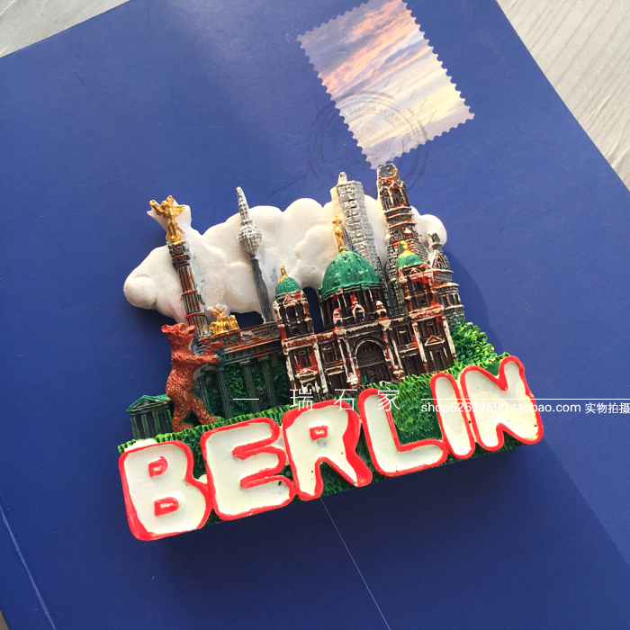 德国旅行纪念品冰箱贴BERLIN柏林勃兰登堡门大教堂 磁贴 家居