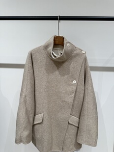 深圳主z原创品牌2025新款 百搭休闲显瘦气质立领羊毛外套女 冬时尚