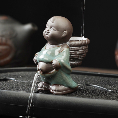 可爱尿童小号可养茶宠摆件小孩撒尿娃娃喷水童子哥窑紫砂茶具配件