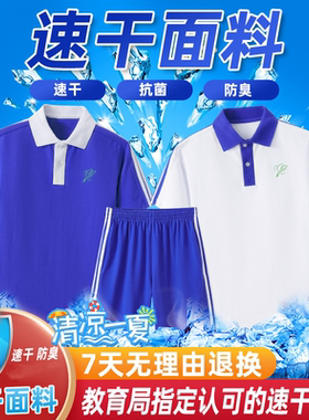 深圳校服夏装小学生速干防臭面料中学生初中生短袖薄款短长裤套装