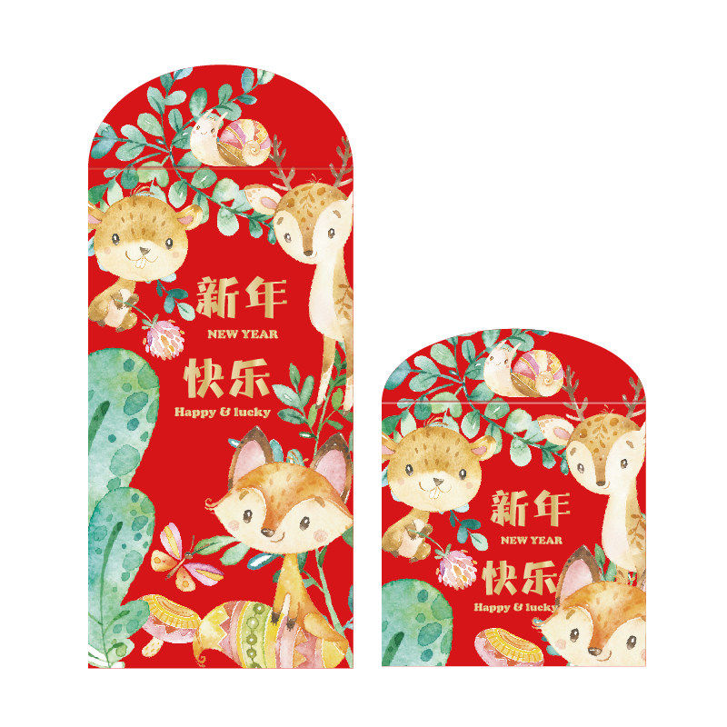 马年春节可爱卡通拜年春节压岁大小利是封袋创意宝宝过年红包包邮