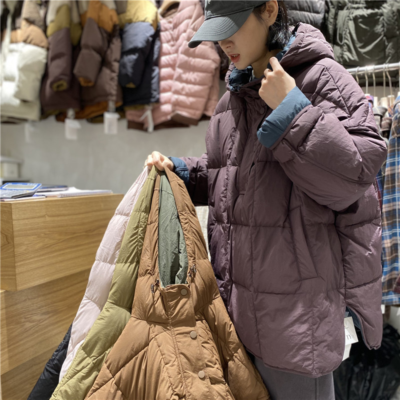TYJR宽松中长款连帽羽绒服女新款