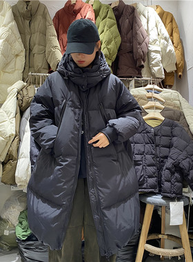 TY1980 TT冬季新款韩版宽松连帽加厚保暖中长款羽绒服女83870