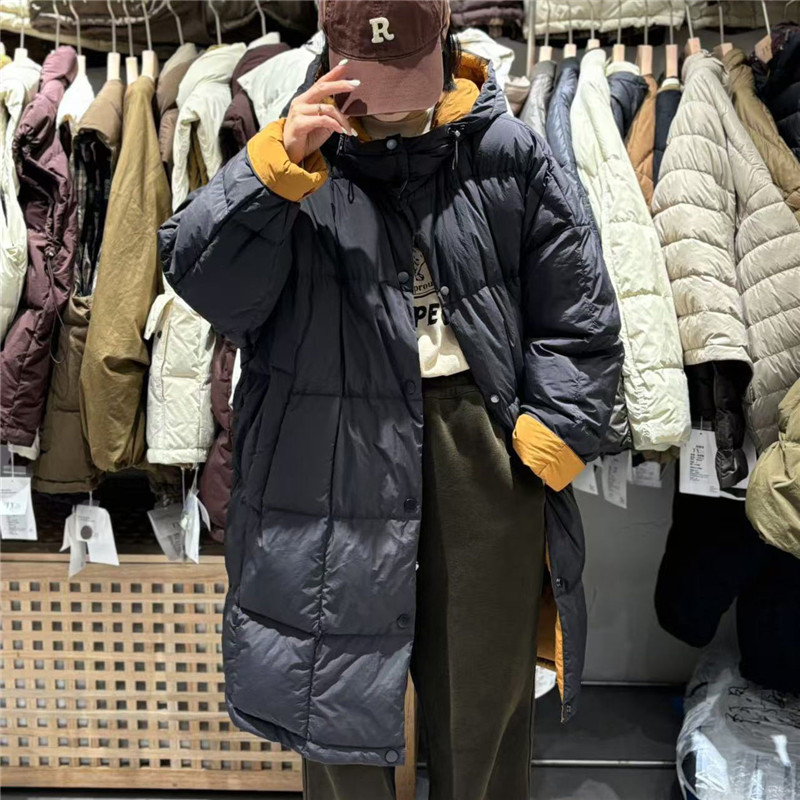 TYJR宽松连帽长款羽绒服冬季新款