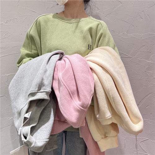 TYJR宽松加绒加厚卫衣2022新款女