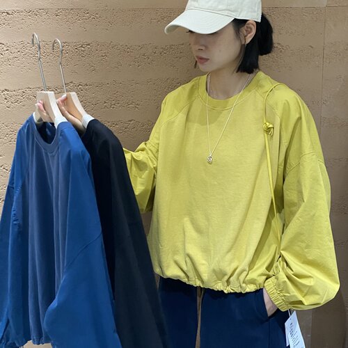 TYJR秋季新款拼接圆领长袖卫衣女
