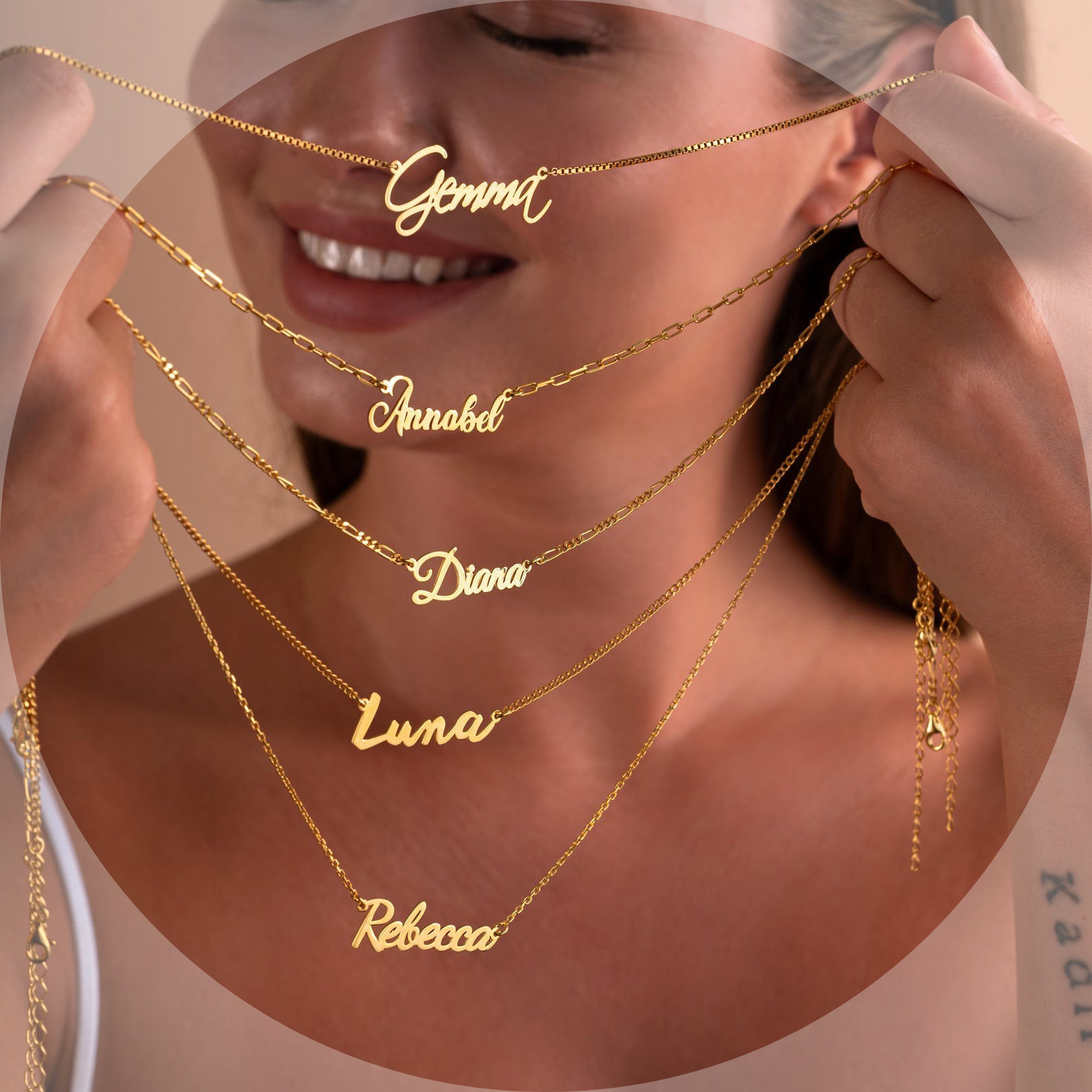 925纯银项链定制字母名字