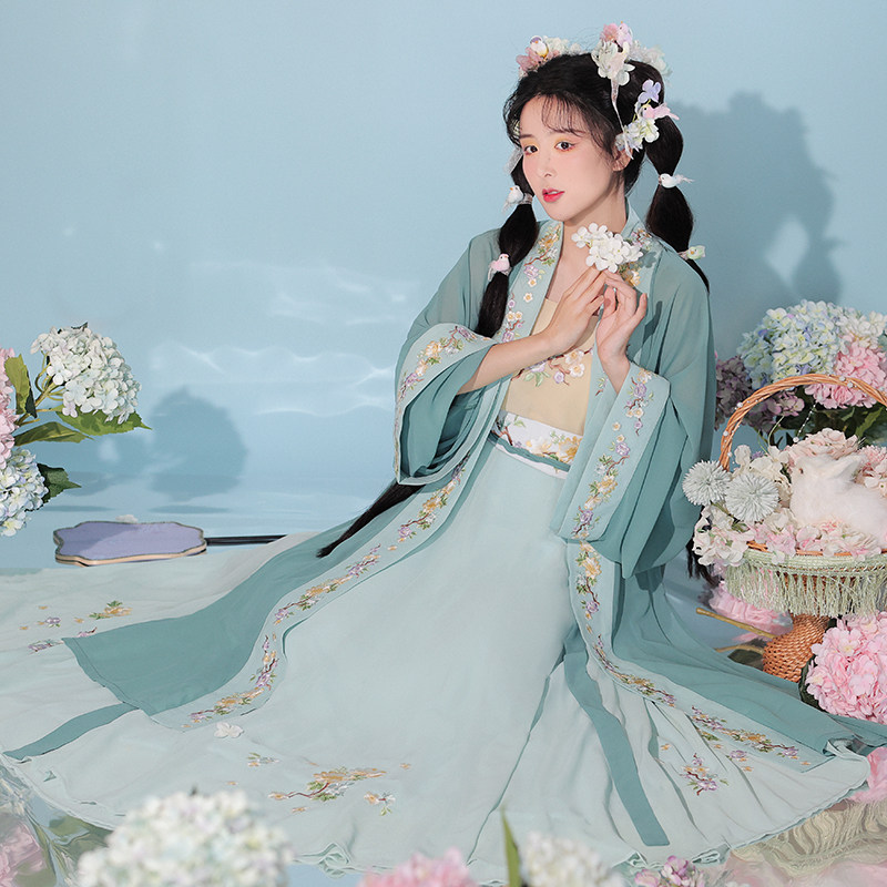 蓝色下裙毓欢阁聚酯纤维