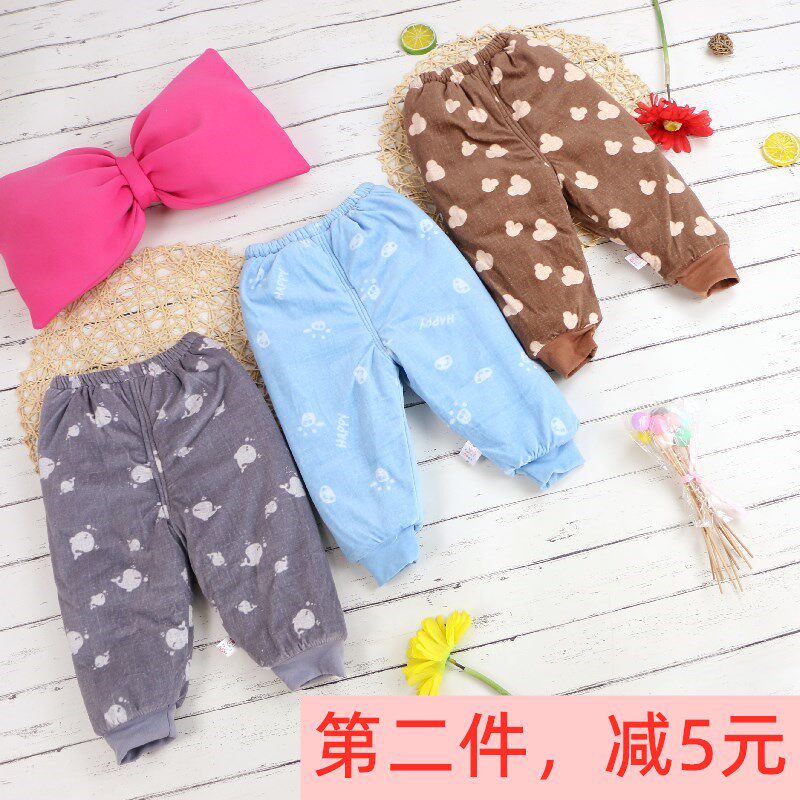 男女宝宝棉裤长裤婴儿外裤加厚加绒可开裆棉服裤子小幼儿童冬装裤