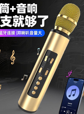 话筒音响一体麦克风无线手机蓝牙全民K歌唱歌讲课可充电家用唱歌