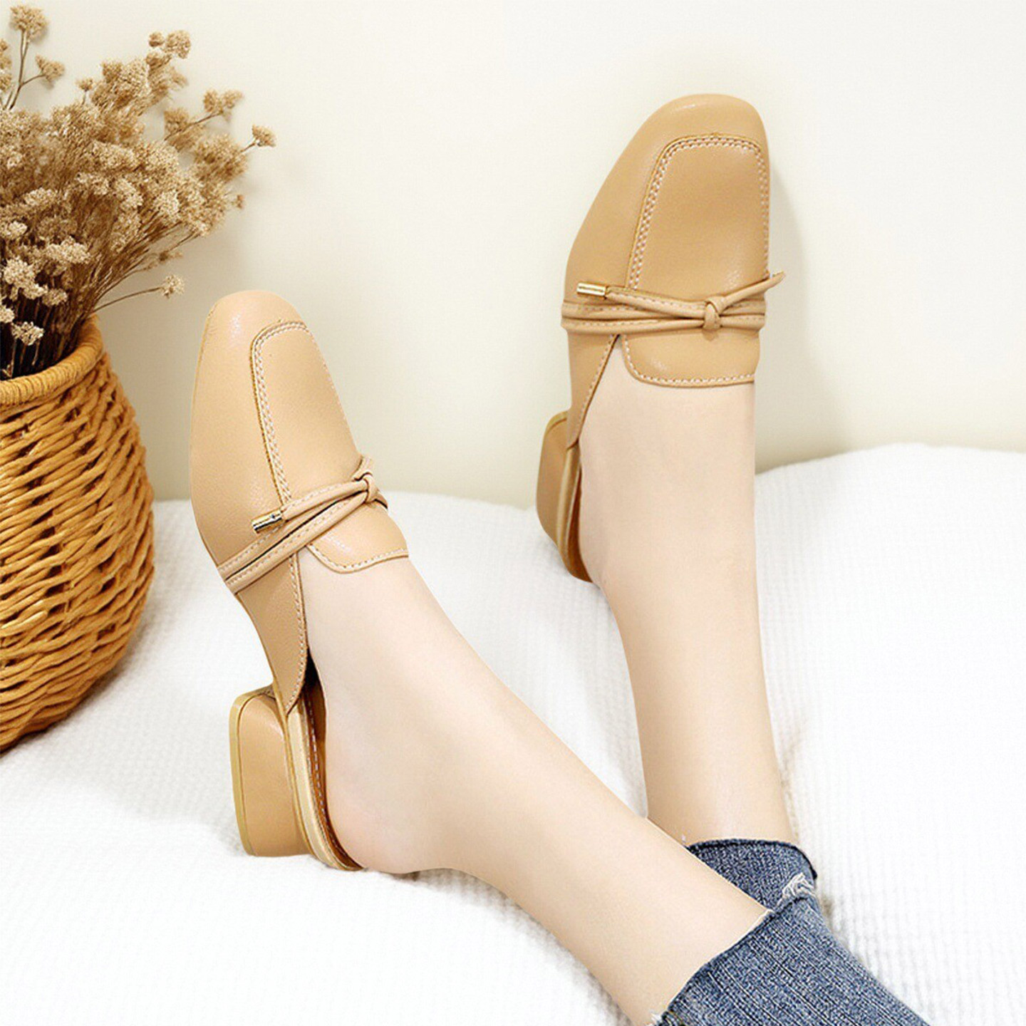 低跟粗跟网红拖鞋宏娇妹