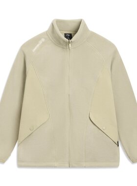 正品李宁外套女2026冬季新款户外CF溯保暖开衫摇粒绒上衣AWDV912