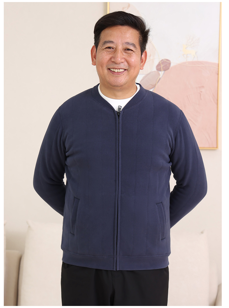 雪花衣中老年男女士加厚保暖上衣冬款棉开衫款爸妈装棉衣外套8209