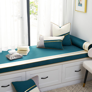 定制飘窗垫轻奢风窗台垫防水海绵阳台垫子卧室榻榻米铺垫可拆洗