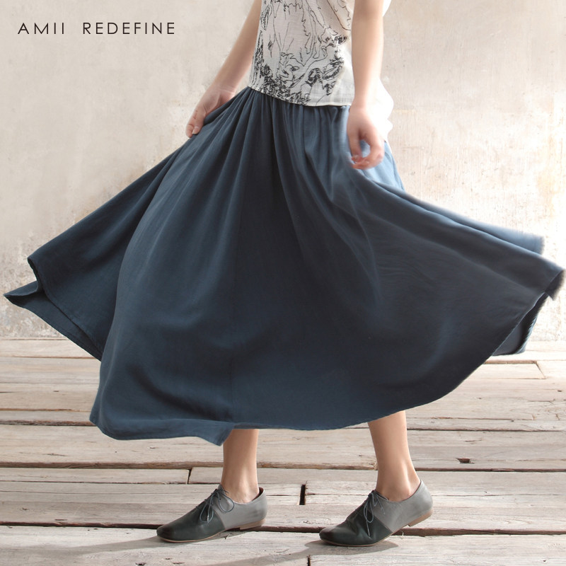 JII AMII literature Mori girl skirt Spring and summer new pattern Easy Irregular Flax Bouffancy Long skirtsin the Women's clothing/Boutique , Skirts  category - from Buy2taobao.com to provide professional Taobao agent buy service
