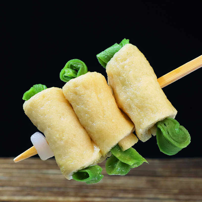 贡菜卷卷串关东煮食材便利店商用豆皮风琴串素食