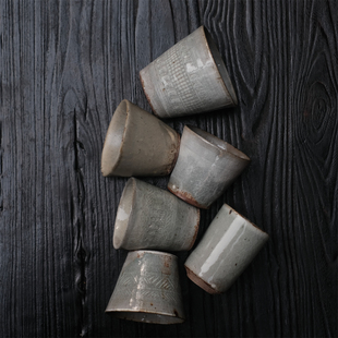 「97 Crafts」日本陶艺家 川口武亮 三岛樫灰猪口杯汤吞杯