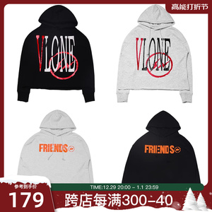 Vlone X fragment联名藤原浩闪电帽衫街头潮牌王一博破坏连帽卫衣