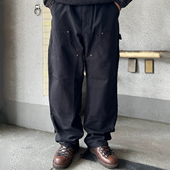 B01水洗 裤 弹跳潮人 Carhartt卡哈特B136重磅双膝帆布直筒牛仔工装