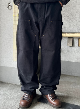 弹跳潮人 Carhartt卡哈特B136重磅双膝帆布直筒牛仔工装裤B01水洗