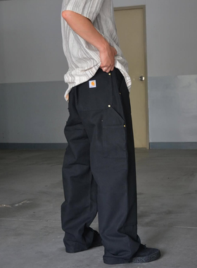 弹跳潮人Carhartt B01卡哈特美式主线重磅双膝原生帆布工装伐木裤