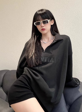 Fear of God Essentials FOG FW20男女同款半拉链套头加绒卫衣
