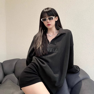 FW20男女同款 God FOG 半拉链套头加绒卫衣 Essentials Fear