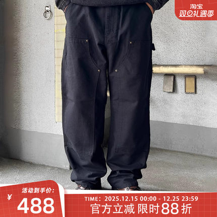 弹跳潮人 Carhartt卡哈特B136重磅双膝帆布直筒牛仔工装裤B01水洗