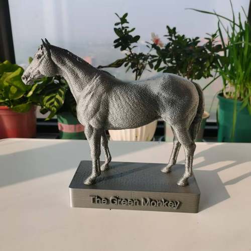 微缩仿真传奇骏马绿猴模型摆件