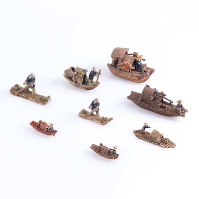 鱼缸园林建筑装饰小摆件陶瓷盆景