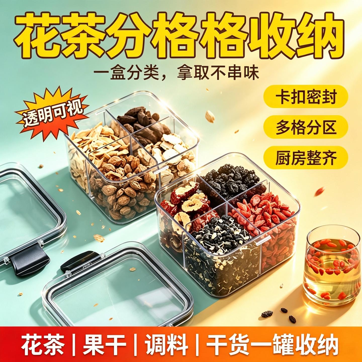 透明塑料密封罐杂粮收纳