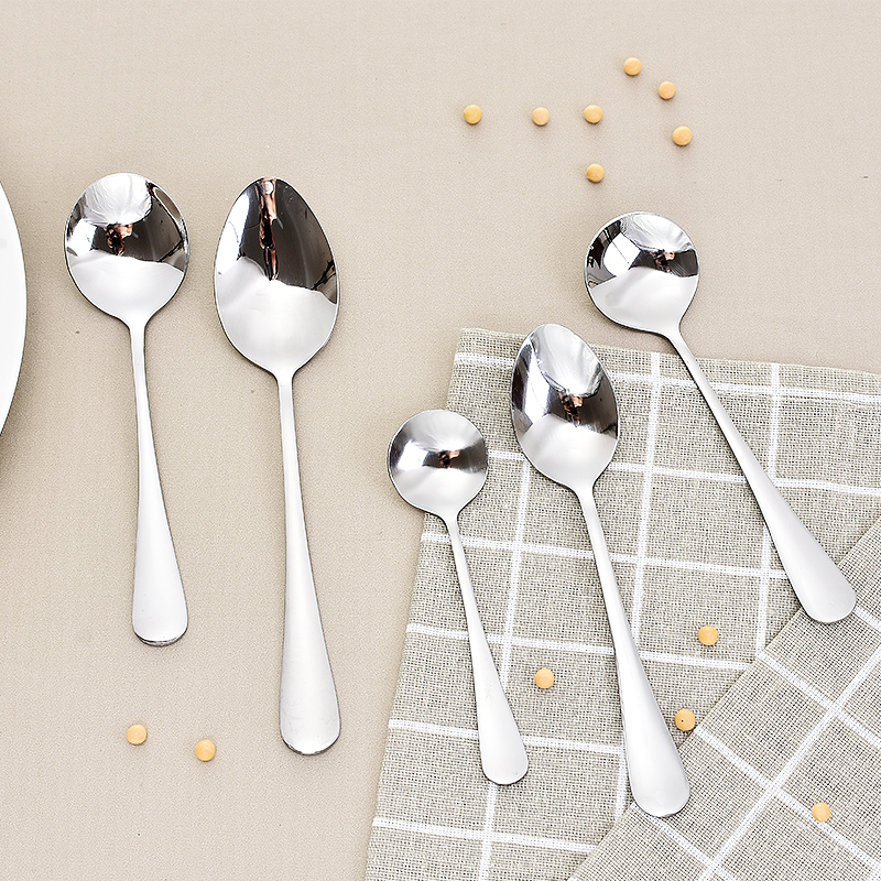 韩式长柄儿童创意加厚不锈钢勺子