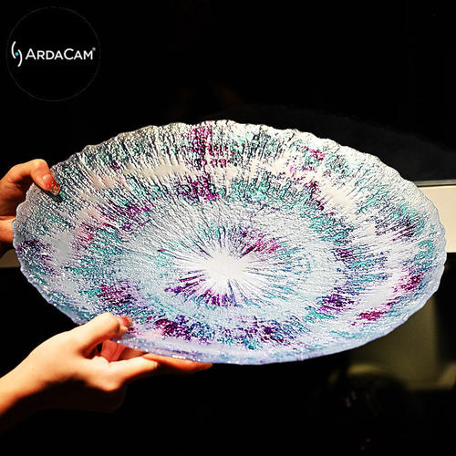 ARDACAM土耳其进口无铅玻璃欧式果盘家用璀璨大果盘零食盘甜品盘