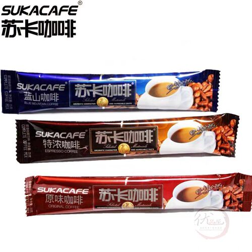 苏卡咖啡速溶三合一正品蓝山特浓原味新口味80条装1200g多省包邮 - 封面