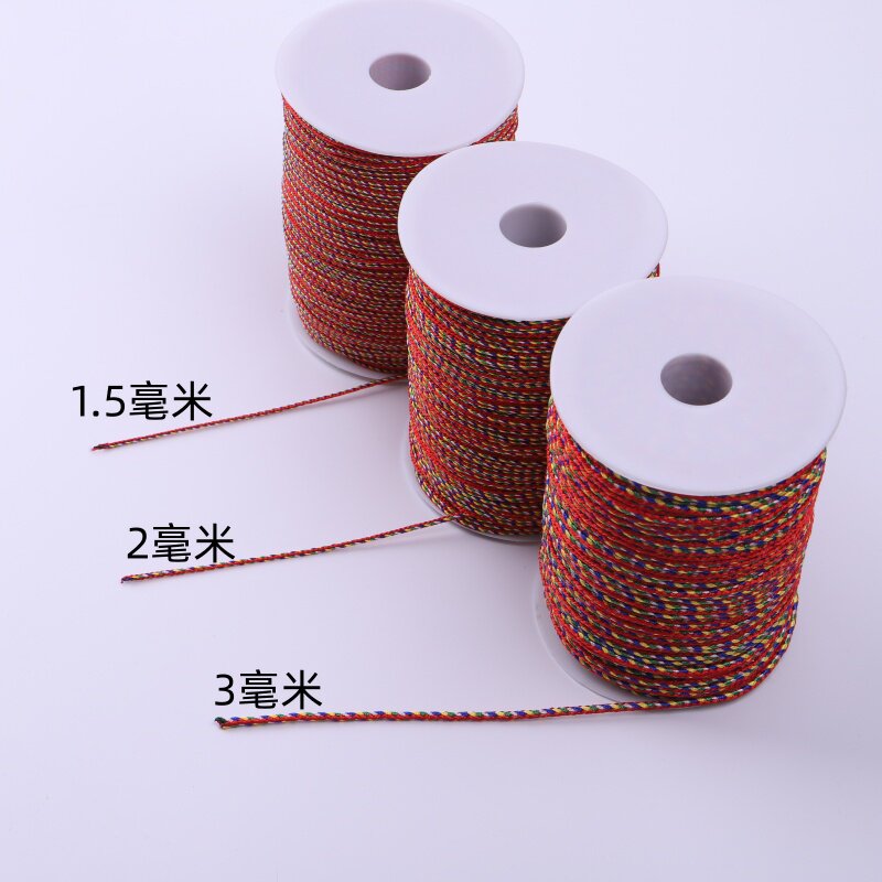五色编织手链手工编制五彩线手绳